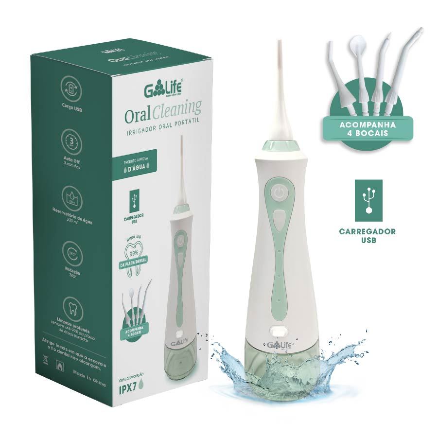 Irrigador Dental Portátil Oral Cleaning G-Life em Oferta na Shopee