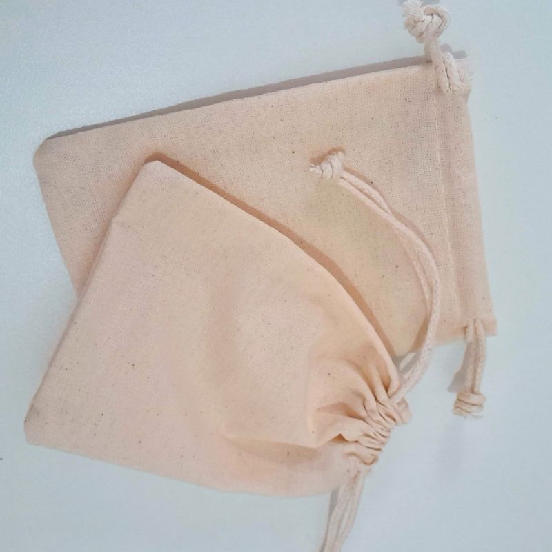 20 saquinho em algodão cru 10x15