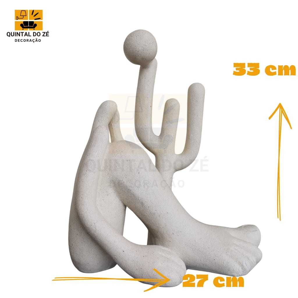 Estatueta Decorativa Abaporu Estátua Tarsila do Amaral Escultura Off White Peça Luxo Promocional