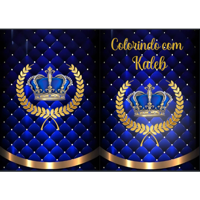 Livrinho de colorir Personalizado Coroa Príncipe em Oferta na Shopee