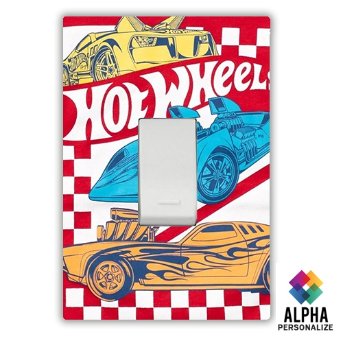 Adesivo para Interruptor de Luz Hot Wheels Carros Tomada Espelho