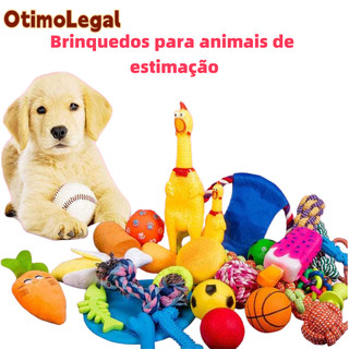 Kit 10/6 Brinquedos Mordedores Cachorro Filhote Anti-stress Pet Ranger os dentes Limpeza …
