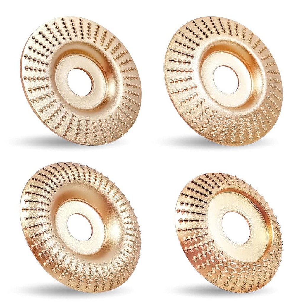Conjunto de discos de esmeril de carboneto de tungstênio 4pcs, conjunto de discos para esculpir madeira 22 mm em Oferta na Shopee
