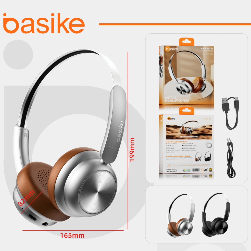 Basike Fone De Ouvido Headset Gamer Pc Computador Vídeogame P2 cabo BA-FON174