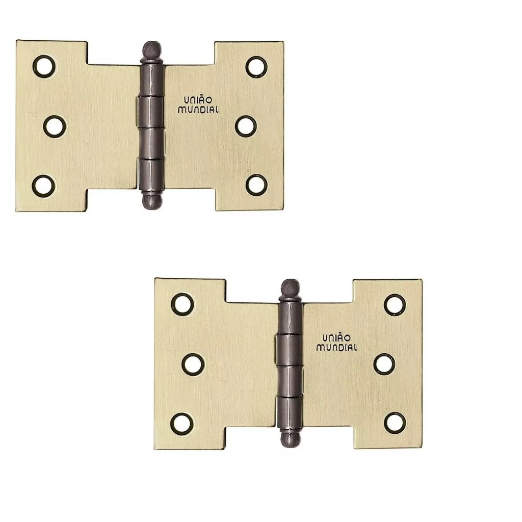2 Dobradiças Palmela 4'' Porta Janela Colonial União Mundial Oxidado em Oferta na Shopee