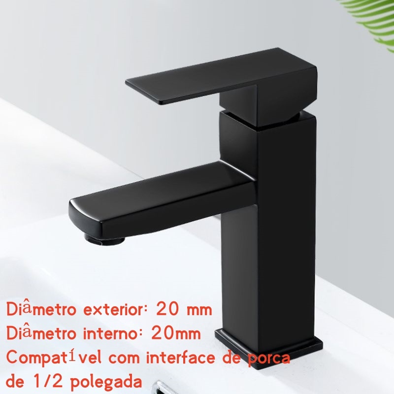 Inox Torneira banheiro Alavanca Moderna Abs Luxo 1/4 De Volta Cromo Premium Monocomando Pr...