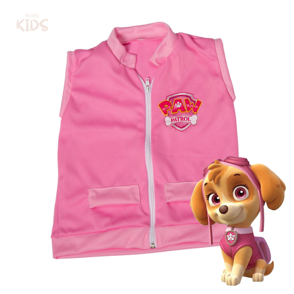 Colete Skye Patrulha Canina Rosa Claro