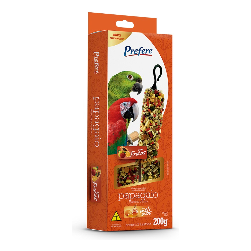 Bastão Prefere para Papagaio Frutas 200g