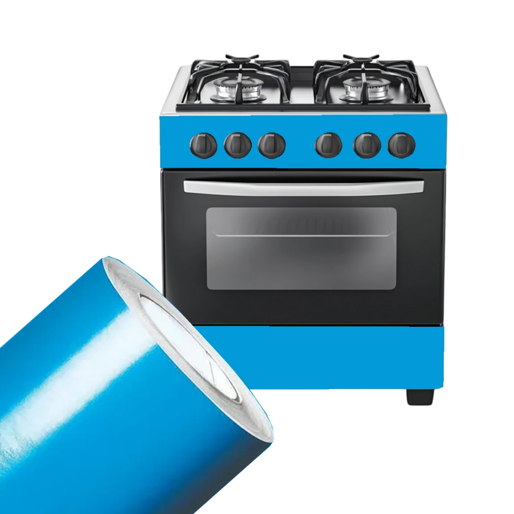 Adesivo Azul Céu Vinil Geladeira Box Cômoda 5m X 1m