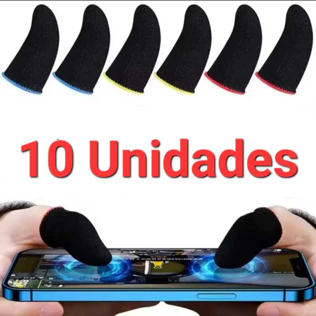 10 Luvas de Dedo Gamer Profissional Free Fire Pubg Origi, luvinha de dedo, luva de dedo para jogar em Oferta na Shopee