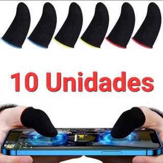 10 Luvas de Dedo Gamer Profissional Free Fire Pubg Origi, luvinha de dedo, luva de dedo para jogar em Oferta na Shopee