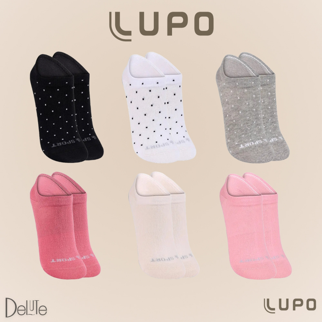 Kit 6 Pares De Meias Esportivas Lupo Soquete Sapatilha Femininas Em Algodao Original