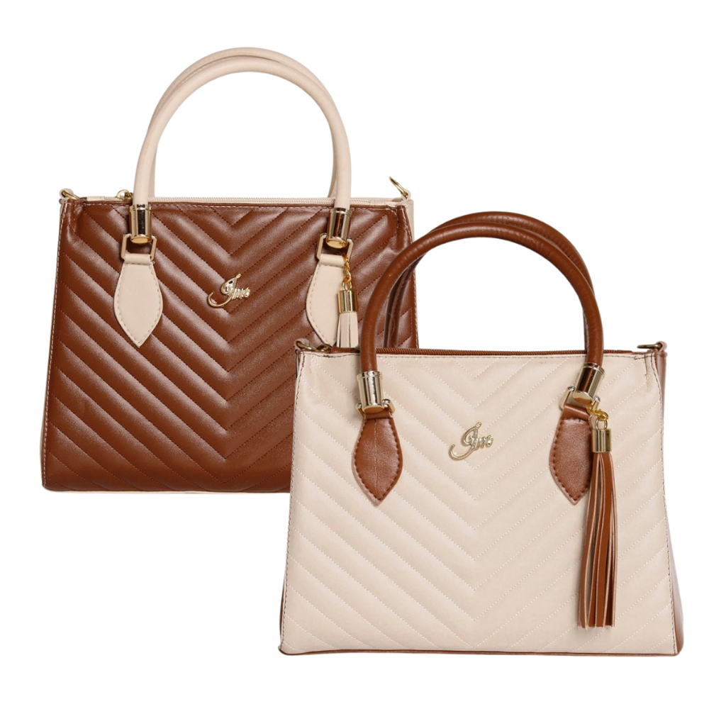 Kit 2 Bolsas Femininas Lorena Média Duo Color Tote Transversal Immateriale