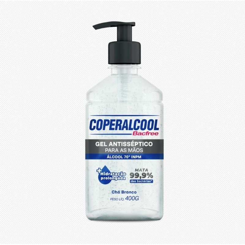 Gel álcool Higienizador Mãos Coperacool Coala Aroma Chá branco 400 g