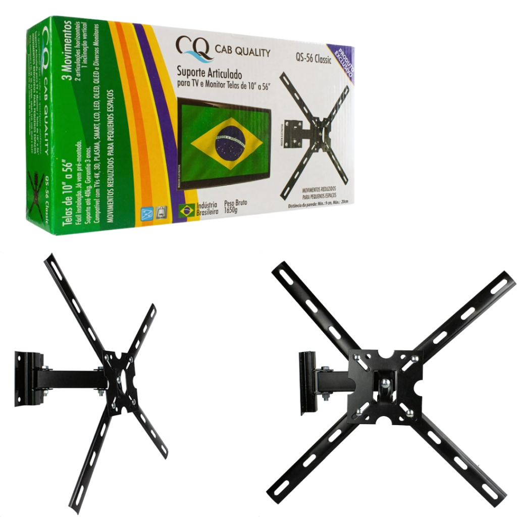 Suporte articulado 3 movimentos para Smart TV 4K Ultra HD Samsung QLED 55 polegadas