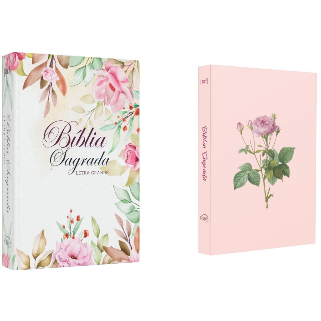 Kit Bíblia Sagrada ACF | Letra Grande | Jardim da Graça + Bíblia Sagrada ACF | Rosa de Saron - Books & Magazines