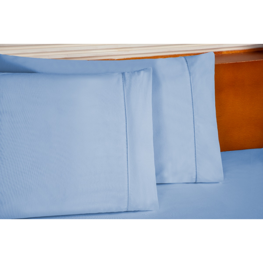 Par de fronha em Percal 100% algodão com Ponto Palito 200 fios em Oferta na Shopee