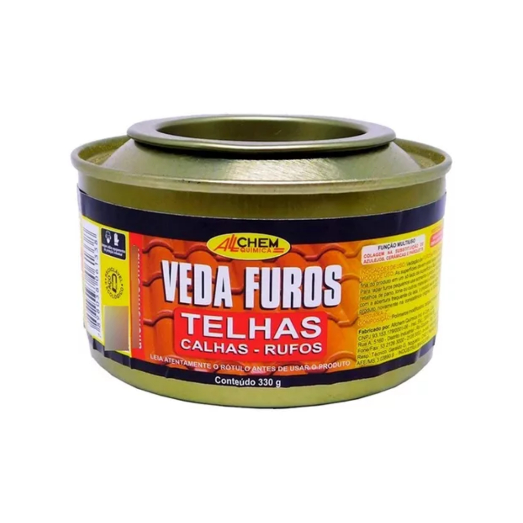 Massa Veda Furos Trincas Fissuras Em Telhas 330g Allchem