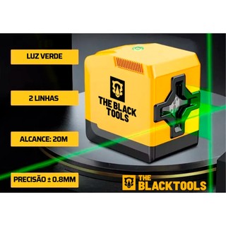 Nível A Laser 3v Com 2 Linhas Verdes Cruzadas Alta Precisão The Black Tools em Oferta na Shopee