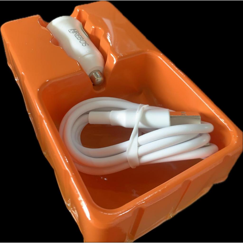 Carregador de Carro para Celular USB 4.8A Carregador Veicular Turbo Carga Rápida com Cabo tipo c