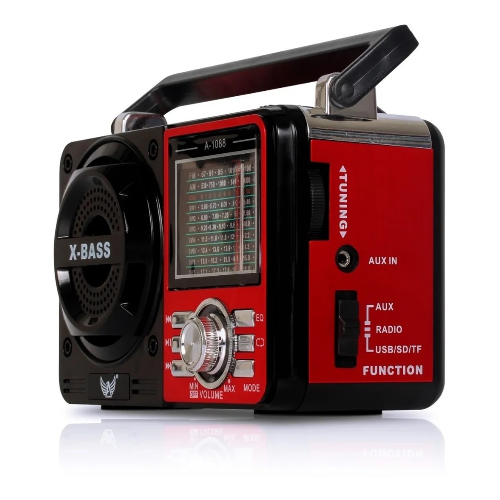 Rádio A Pilha E Tomada Am Fm Sw Pendrive Com Sd Radinho Usb
