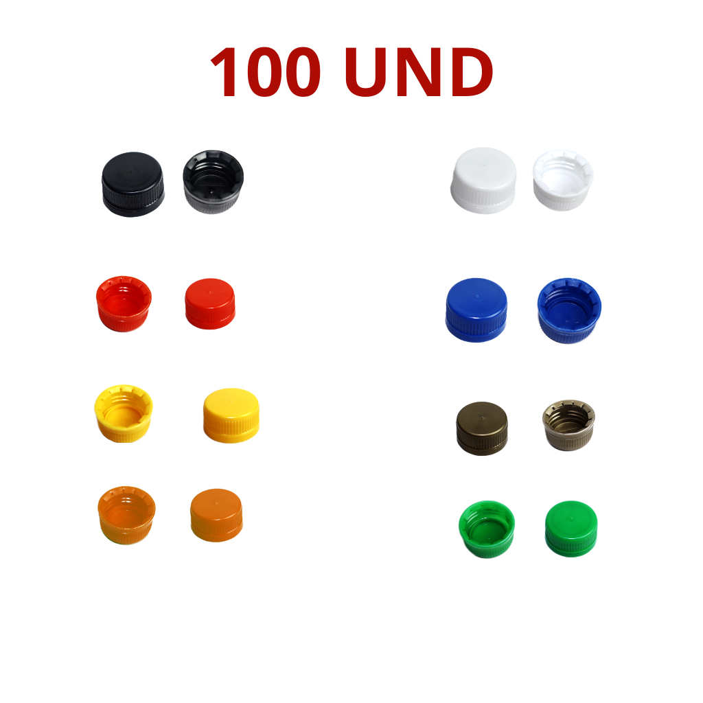 Kit 100 Und Tampa 28mm Lacre Tipo Refrigerante Diversas Cores em Oferta na Shopee