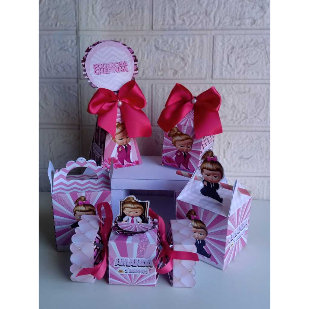 Kit Festa Personalizados Poderosa Chefinha | Lembrancinhas Caixinhas para festa - PEGUE E MONTE