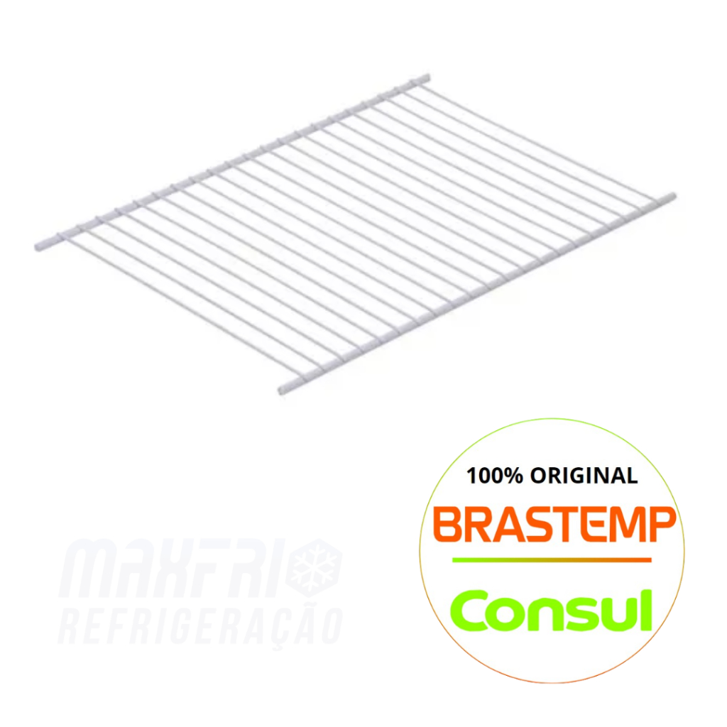 GRADE PRATELEIRA FREEZER GELADEIRA CONSUL CRD34 CRD36 CRD37 COR BRANCO ORIGINAL (DEMAIS MODELOS NA DESCRIÇÃO)