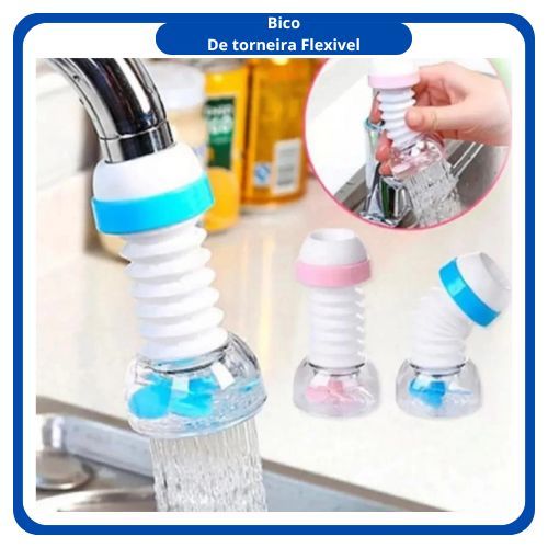 Kit  Extensor de torneira Chuveirinho Flexível adaptador arejador articulador 360Grau de Torneira de Pia