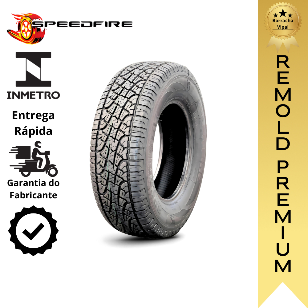 Pneu 235/75R15 Atr Remold Vipal Premium, Borrachudo, Offroad, Allterrain, BF, Alta Performance
