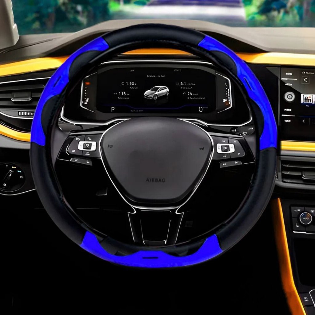 Capa De Volante Azul - Capa Premium - Alta fixação em Oferta na Shopee