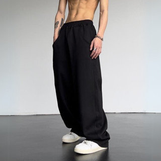 Calça Moletom Masculina Lisa Baggy Larga Despojada Streetwear Loose Fit Forrada Casual Inv...