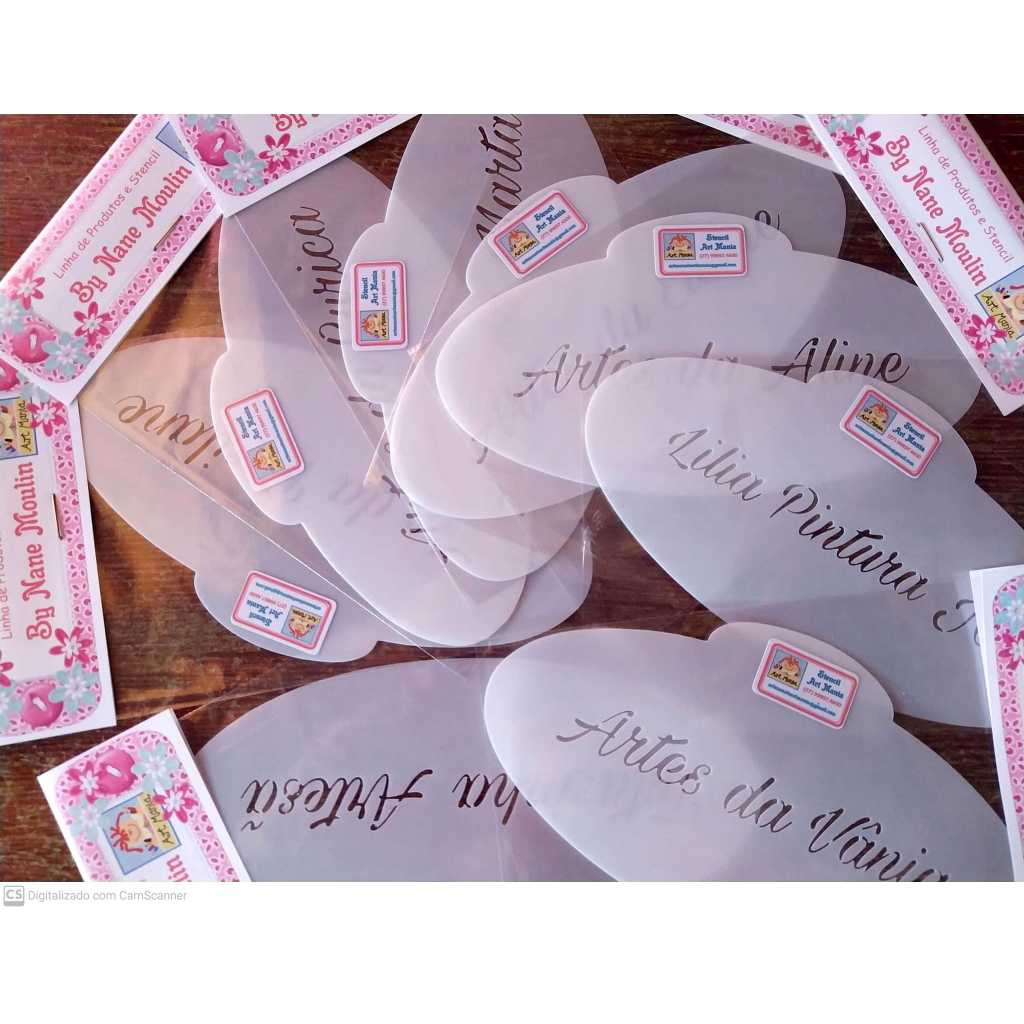 Stencil ASSINATURA Art Mania -  Confeccionado em Acetato Branco - Código ART 9041 em Oferta na Shopee