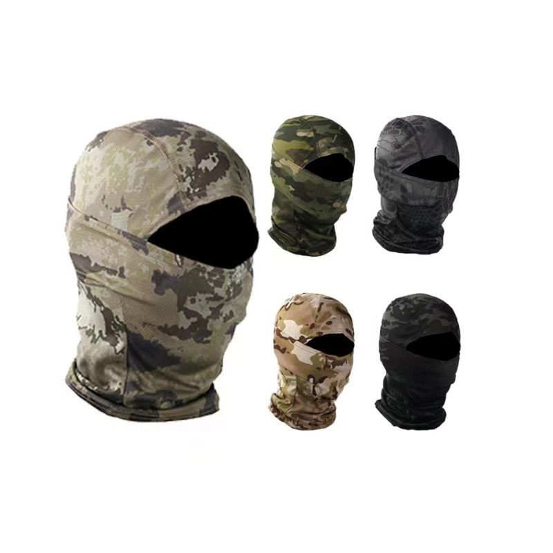 Máscara Facial Balaclava Respirável Proteção UV50+ Camuflagem Ninja em Oferta na Shopee