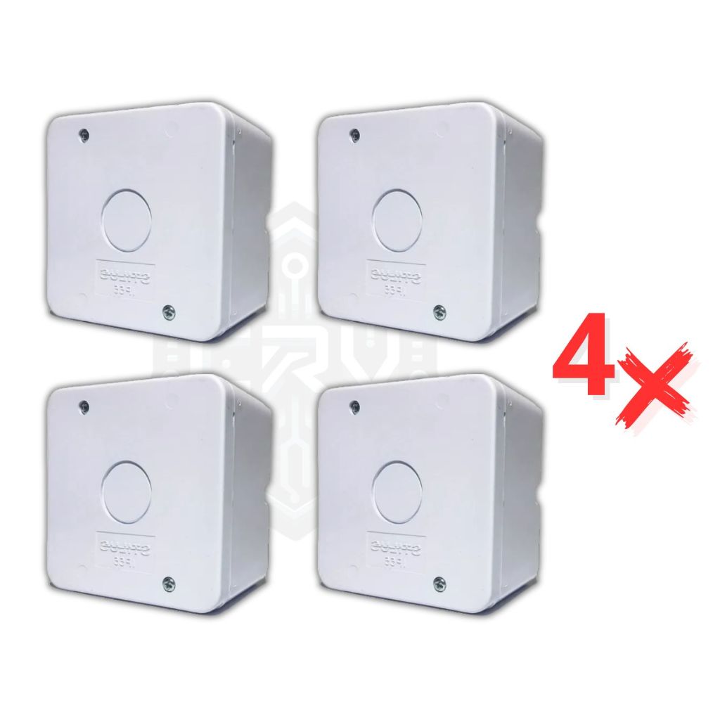 KIT 4 Caixa Plástica Organizadora de Proteção Câmera Parafuso C/ Vedação Stilus Simples Branca IP55 em Oferta na Shopee