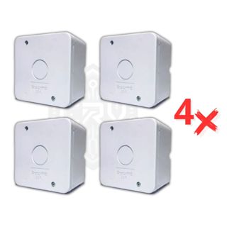 KIT 4 Caixa Plástica Organizadora de Proteção Câmera Parafuso C/ Vedação Stilus Simples Branca IP55 em Oferta na Shopee