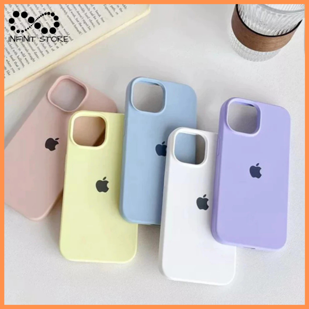 Capa De Silicone Aveludado Original Aberto Para Iphone 14 15 16 PRO MAX