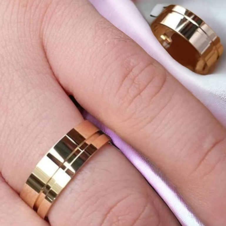 Par de aliança moeda antiga reta 5mm com friso+ nomes gravados+ polidor+GARANTIA casamento namoro