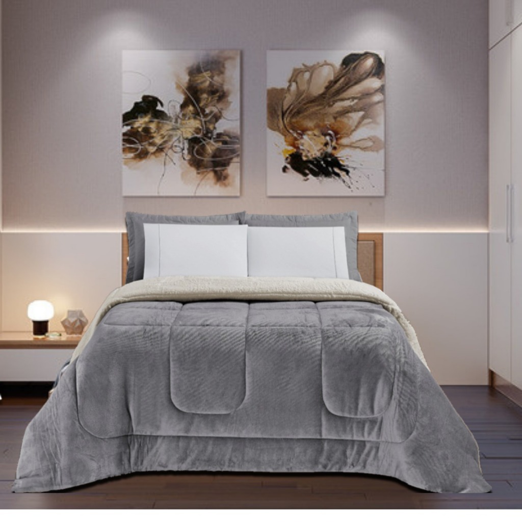 Edredom  Queen Coberdrom manta fleece Cobertor Sherpa Pele De carneiro Micro Fibra Matelad...