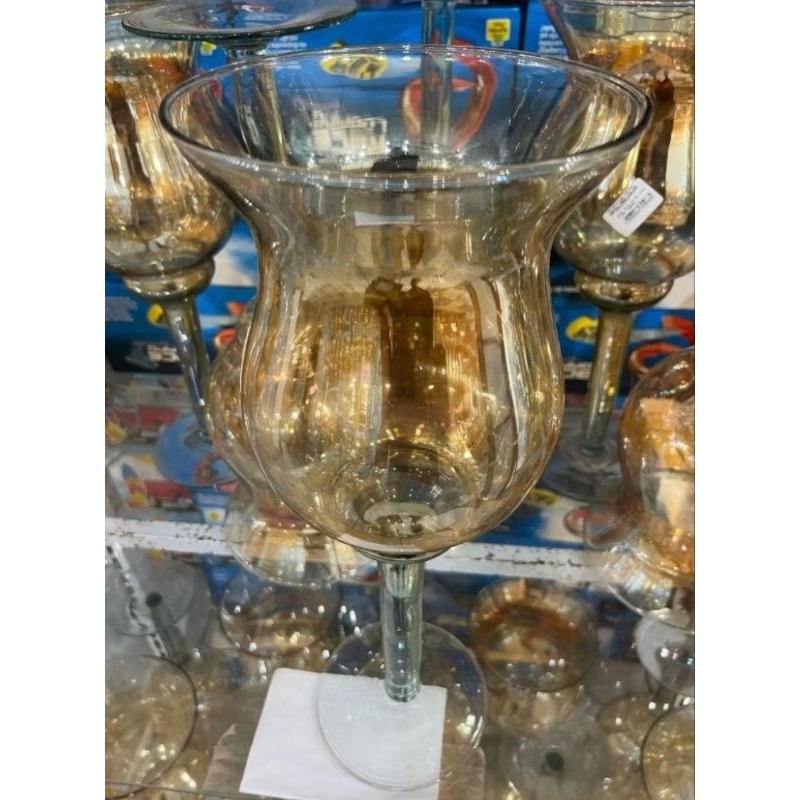 Lindo vaso de vidro  para decoração estilo taça  napoli 37cm