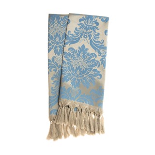 Manta Para Sofá Em Tecido Jacquard Tradicional Medalhão