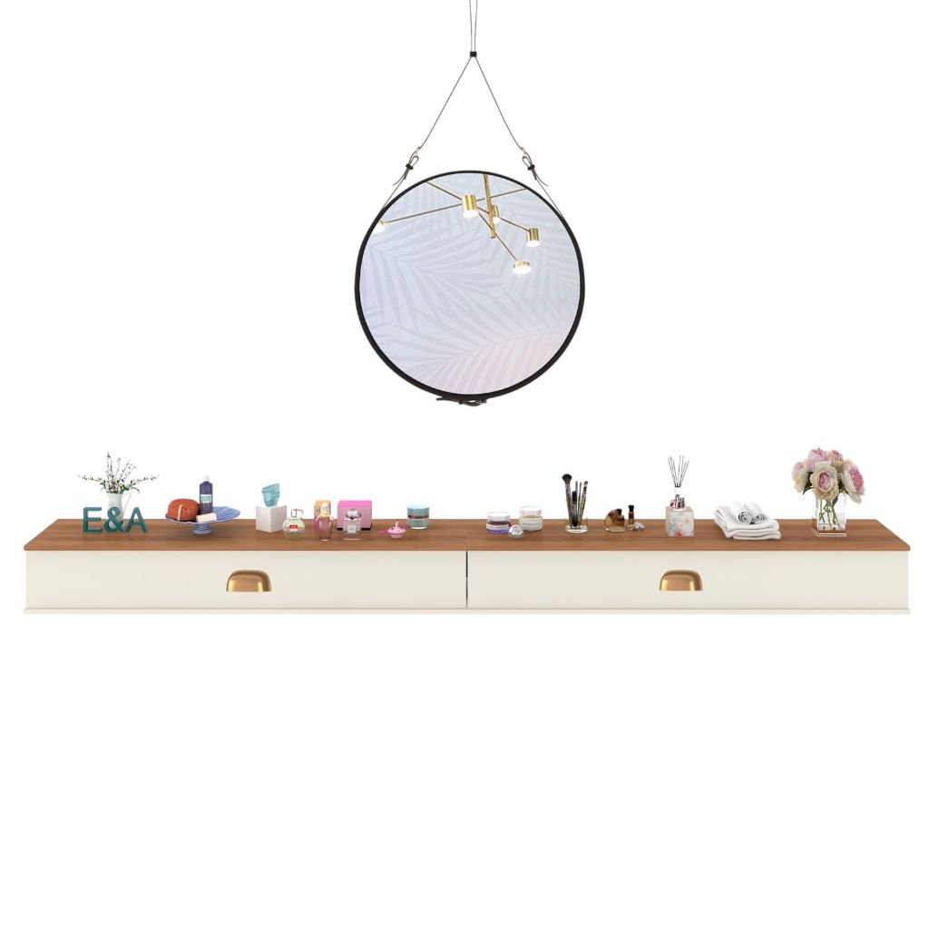 Kit 2 Penteadeira Com Gaveta 100CM Cada Console Camarim E&A - Cores