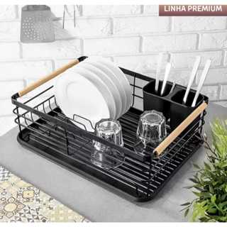 Escorredor de Louças  Branco  Aço Inoxidável Rack Organizador Cozinha Luxo