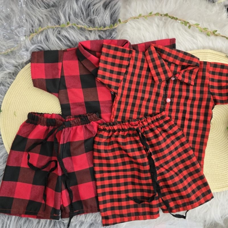 Mauricinho Xadrez Infantil para Menino Camisa + Shorts - Roupa Caipira para Festa Junina, Arraial