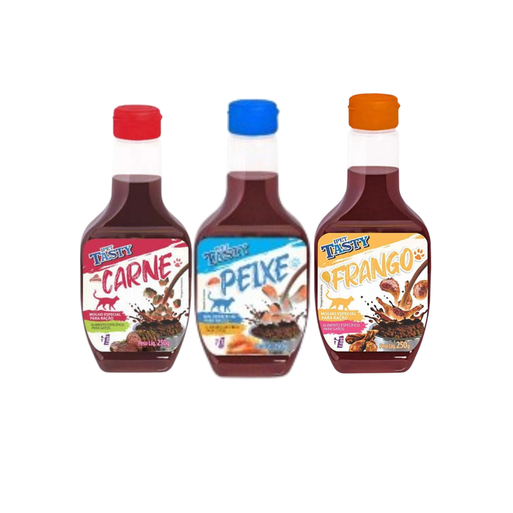 Kit com 2 Molhos Tasty Para Rações de Gatos 250ml
