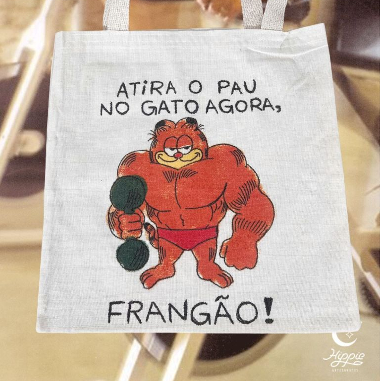 Bolsa Feminina Praia Ecobag Unissex Garfield Que Não É Frangão