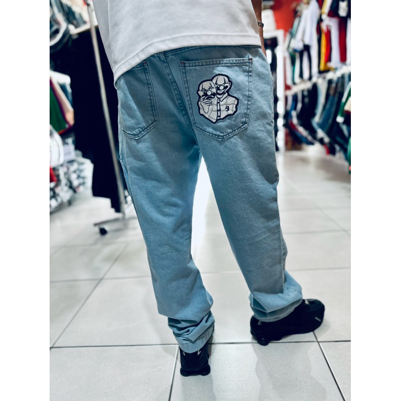 Calça Jeans Masculina Larga Reta em Oferta na Shopee