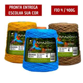 Barbante Amazônia 400g Fio 4 São João Várias Cores Promoção em Oferta na Shopee