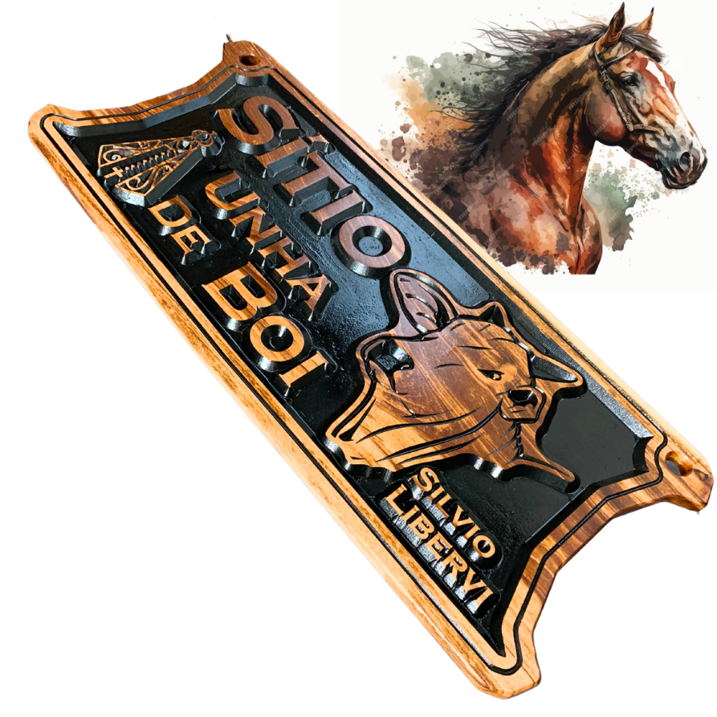 Placa Personalizada Madeira Maçica Nobre Varias Medidas Sítio Chácara Fazenda - Woodart em Oferta na Shopee