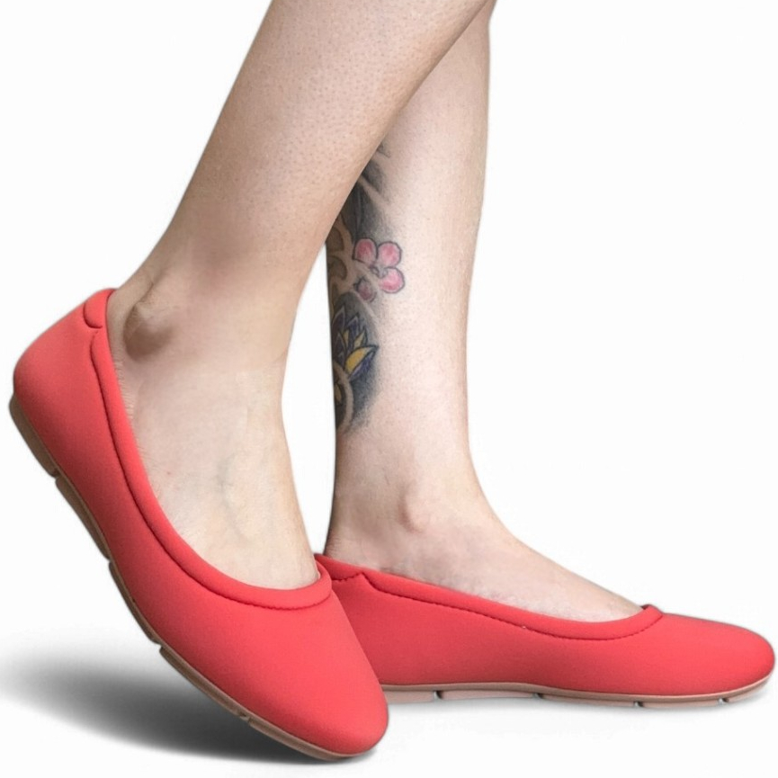 Sapatilha Feminina Lycra Goiaba Comfortflex 2463421-2